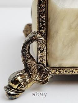 Vintage Reuge Music Box With Dolphin Feet Made In Italy Swiss Musical Movement