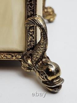 Vintage Reuge Music Box With Dolphin Feet Made In Italy Swiss Musical Movement