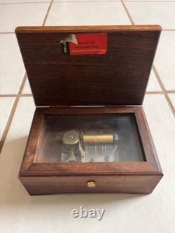 Vintage Reuge Music Box switzerland Clair de lune Anniversary Song