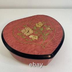 Vintage Reuge Music Jewelry Box Heart Shape My Heart Will Go On