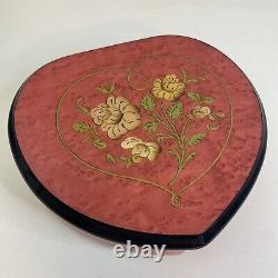 Vintage Reuge Music Jewelry Box Heart Shape My Heart Will Go On