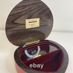 Vintage Reuge Music Jewelry Box Heart Shape My Heart Will Go On