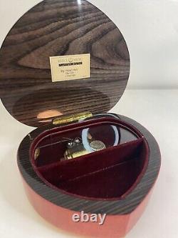 Vintage Reuge Music Jewelry Box Heart Shape My Heart Will Go On