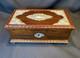Vintage Reuge Music Jewelry Box Swiss Musical Movement Repouss&eacute; Lid Works