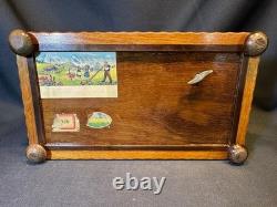Vintage Reuge Music Jewelry Box Swiss Musical Movement Repoussé Lid Works