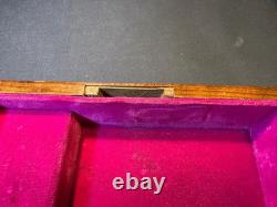Vintage Reuge Music Jewelry Box Swiss Musical Movement Repoussé Lid Works