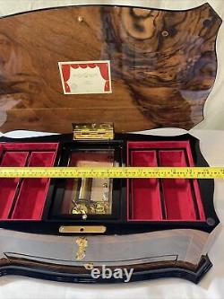 Vintage Reuge Music Sainte-Croix Switzerland Canon Pachelbel Music Jewelry Box