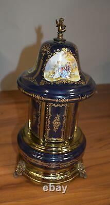 Vintage Reuge Musical Cigarette Lipstick Carousel With Cherub Made in Italy
