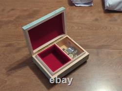 Vintage Reuge Musical Jewelry Box Wooden Swiss Movement Italy Art