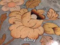 Vintage Reuge Musical Jewelry Box Wooden Swiss Movement Italy Art