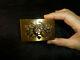 Vintage Reuge Musical Miniature Music Box Powder Compact Gold Plated Brass Case