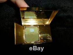 Vintage Reuge Musical Miniature Music Box Powder Compact Gold Plated Brass Case