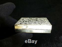 Vintage Reuge Musical Miniature Music Box Powder Compact Sterling Silver Case