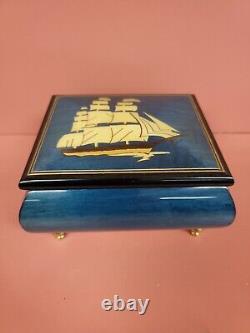 Vintage Reuge Nautical Theme Music Box (Harbor Lights)