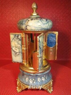 Vintage Reuge Romance Music Box Carousel Lipstick Holder Made In Italy Works