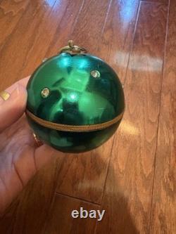 Vintage Reuge STE CROIX Music Box Ball Christmas Ornament Working Jingle Bells