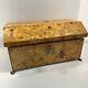 Vintage Reuge Saint Croix Inlaid Wooden Bronze Footed Keyed Jewelry Box 13 inch