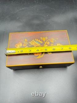 Vintage Reuge Saint Croix Swiss Music Box Wood Inlay 3 Songs Works #35074