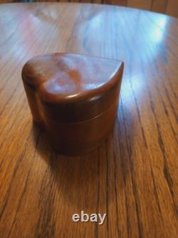 Vintage Reuge Saint Croix Switzerland Wooden Heart Shaped Music Box WORKS