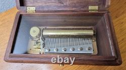 Vintage Reuge Saint-Croix Wooden Music Box 3/72 Plays Mozart Swiss Made Hear