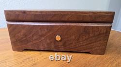 Vintage Reuge Saint-Croix Wooden Music Box 3/72 Plays Mozart Swiss Made Hear