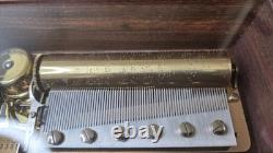 Vintage Reuge Saint-Croix Wooden Music Box 3/72 Plays Mozart Swiss Made Hear