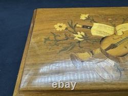Vintage Reuge Saint-Croix Wooden Music Box 4/50 Made In Switzerland