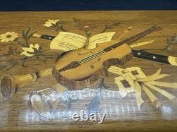 Vintage Reuge Saint-Croix Wooden Music Box 4/50 Made In Switzerland