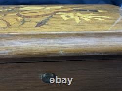 Vintage Reuge Saint-Croix Wooden Music Box 4/50 Made In Switzerland