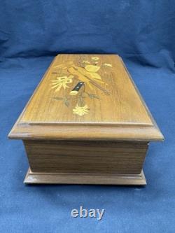 Vintage Reuge Saint-Croix Wooden Music Box 4/50 Made In Switzerland