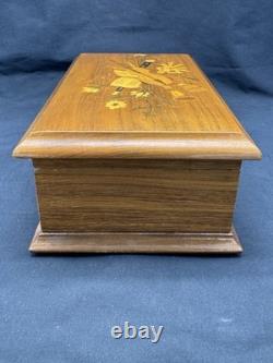 Vintage Reuge Saint-Croix Wooden Music Box 4/50 Made In Switzerland