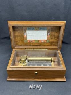 Vintage Reuge Saint-Croix Wooden Music Box 4/50 Made In Switzerland