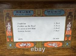 Vintage Reuge Saint-Croix Wooden Music Box 4/50 Made In Switzerland