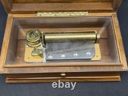 Vintage Reuge Saint-Croix Wooden Music Box 4/50 Made In Switzerland
