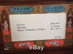 Vintage Reuge Sainte Croix 3 Tune 36 Note Music Box Ready for Your Enjoyment