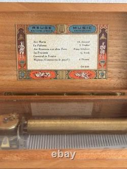 Vintage Reuge Sainte-Croix 6/41 Swiss Music Box Plays Ave Maria + 5 Works