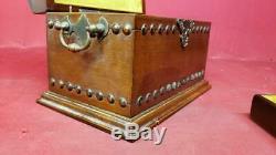 Vintage Reuge Sainte Croix CH 3/50 Locking Music Box with Key Rare (SS1049590)