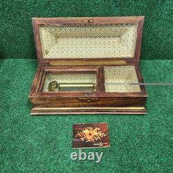 Vintage Reuge Sainte Croix CH 3/72 Switzerland Music Box 37211 Working READ