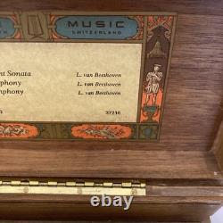 Vintage Reuge Sainte Croix CH 3/72 Switzerland Music Box 37216 Plays Beethoven