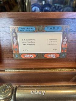 Vintage Reuge Sainte Croix CH 3/72 Switzerland Music Box 37228 Plays Beethoven