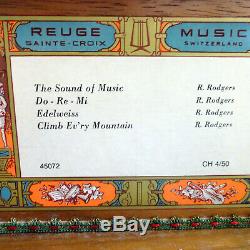 Vintage Reuge Sainte Croix Music Box Switzerland 4 Song 50 Note