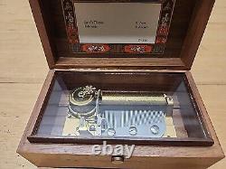 Vintage Reuge Sainte Croix Swiss Clock Work Music Box 2/50 Edelweiss