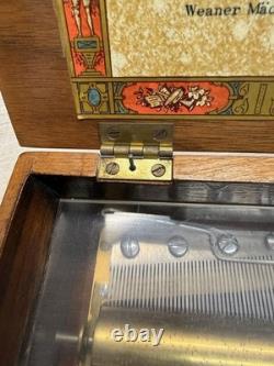 Vintage Reuge Sainte-Croix Swiss Music Box 3/50 3 Songs Vienna City Dreams