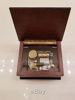 Vintage Reuge Sainte-Croix Switzerland Music Box signed by A. Bornaghi