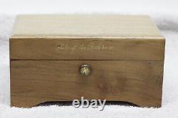 Vintage Reuge Sainte Croix Switzerland Wooden Music Box Beethoven Menuett in G