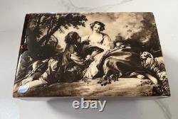 Vintage Reuge Sainte Croix Wooden Music Box EDELWEISS LARA'S THEME