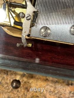 Vintage Reuge San Francisco Dual Player Crystal Glass Music Box. Rare