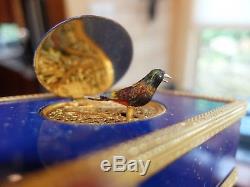 Vintage Reuge Singing Bird Box Bird Automaton Music Box (watch The Video)