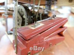 Vintage Reuge Singing Bird Cage Automaton Music Box Chiming Clock (watch Video)