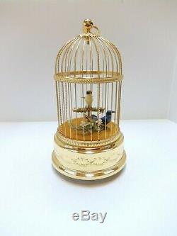 Vintage Reuge Singing Bird Cage Automaton Music Box (watch Video)